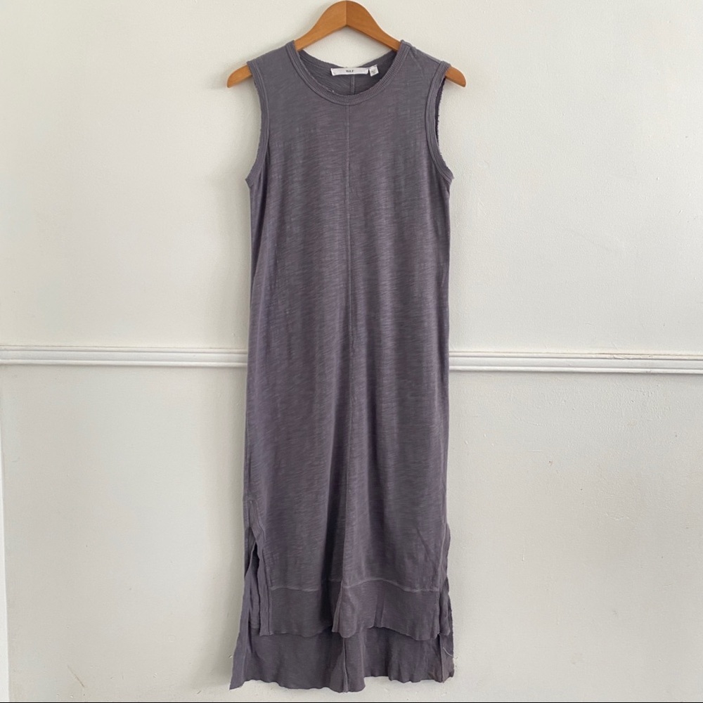 WILT XS Gray Distressed Tank Shift Maxi Dress